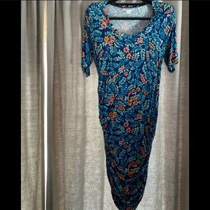 Motherhood Maternity Side Ruched Floral Dress